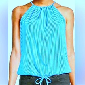 NWT Worthington Women's Island Stripe Halter Blouse ~sz XS